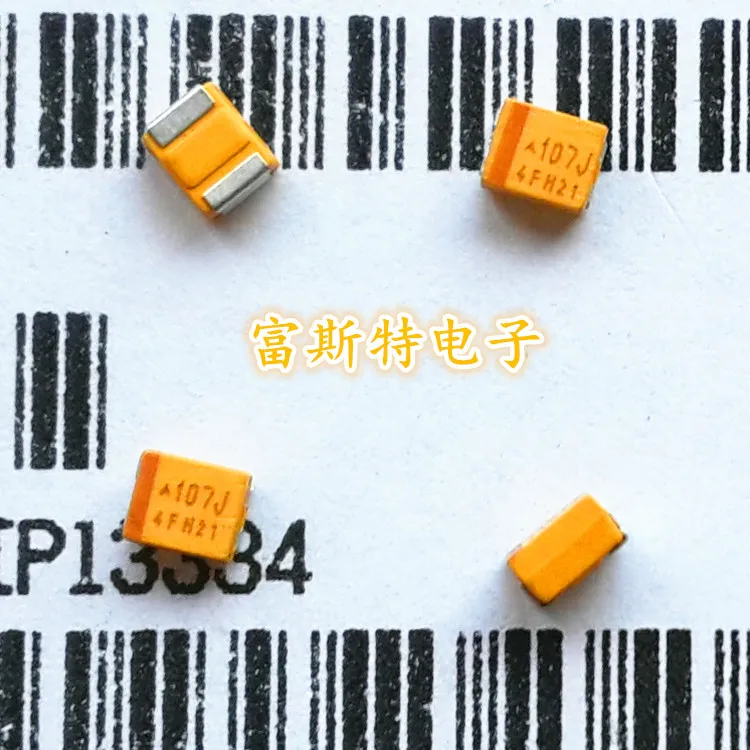 500PCS/LOT SMD Tantalum Capacitors 1210 107J 6V 6.3V 100UF B Type 3528 Tantalum Capacitors Polar Capacitors