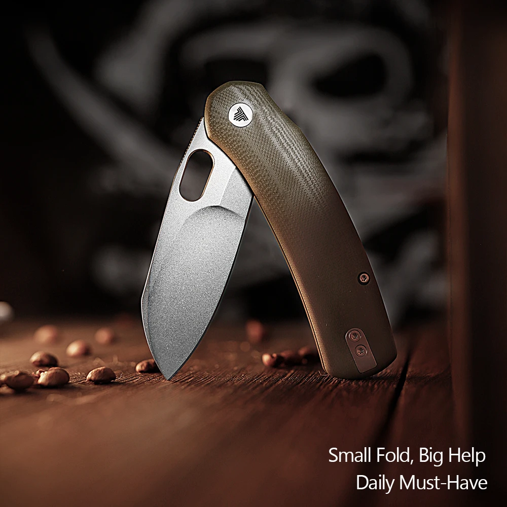 

TRIVISA​ Lamb EDC Pocket Folding Knife with Clip N690 Blade G10 Handle Camping Hunting Outdoor Survival Tactical Tool for Gift