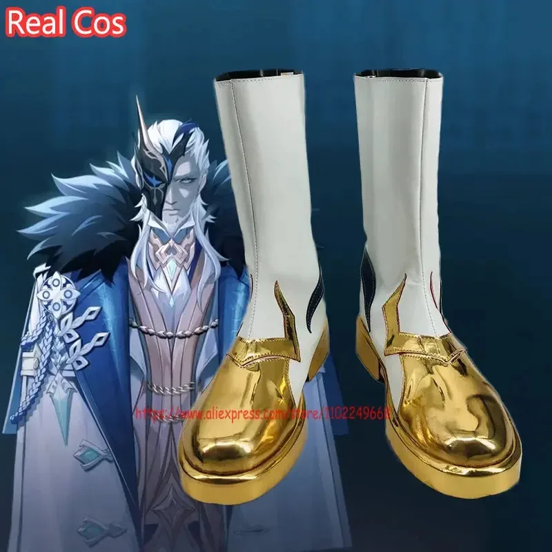 

RealCos Game Genshin Impact Fatui Pierro Cosplay Shoes Halloween Carnival Party Women Men Anime Cosplay Shoes