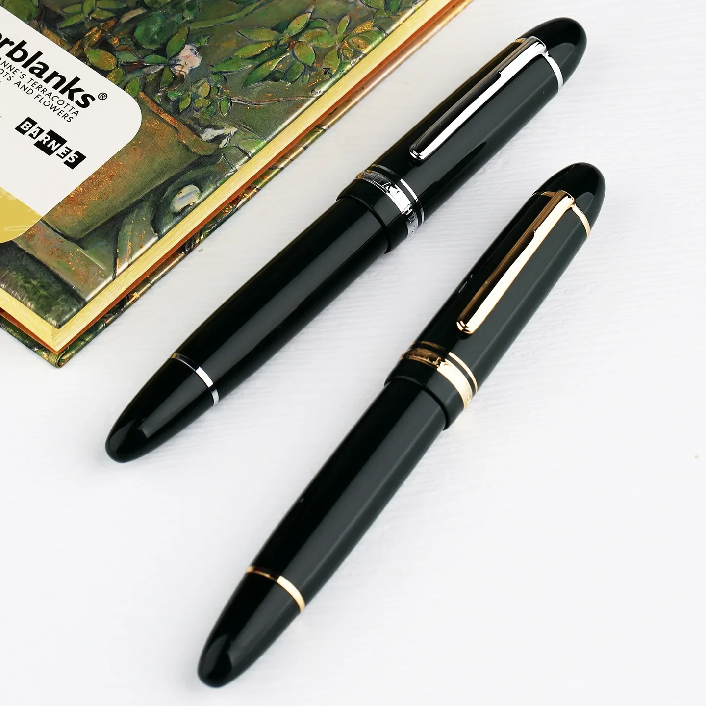 MAJOHN P141 Metal Copper Piston Resin Fountain Pen 20 Ink Windows NO.8 F Nib Large Capacity Ink Writing School Office Gift Pen