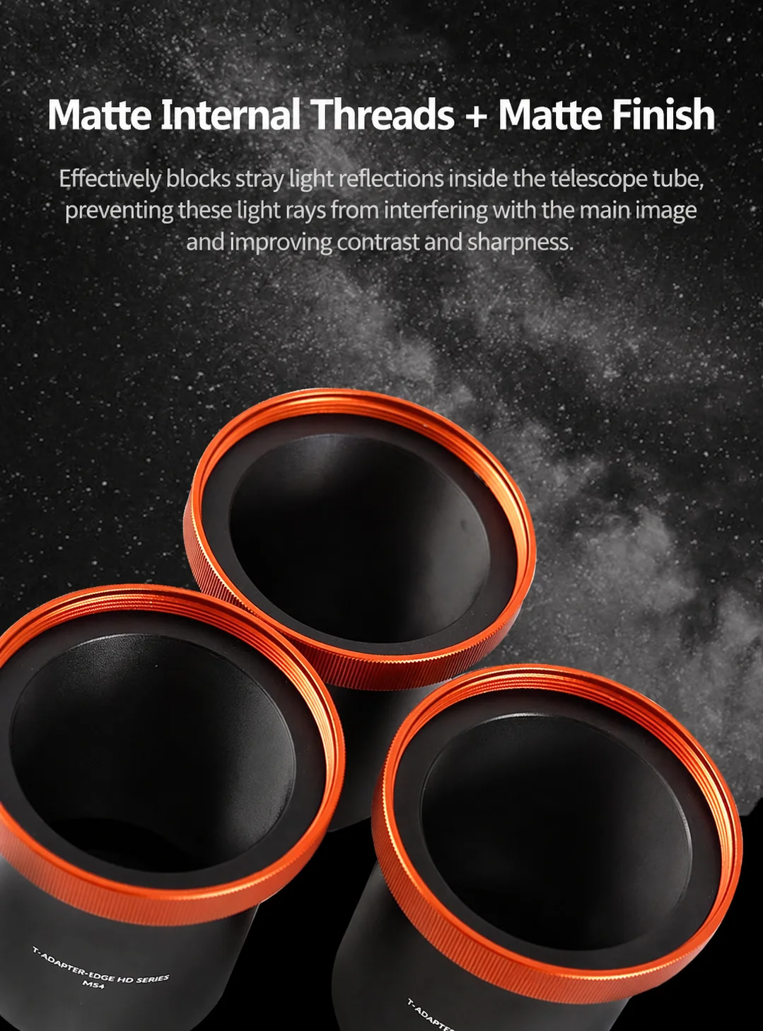 Telescope SCT T-Adapter for C925HD C11HD C14HD EdgeHD Camera Photography Extension Tube M42 M48 M54 Astrophotography Accessory