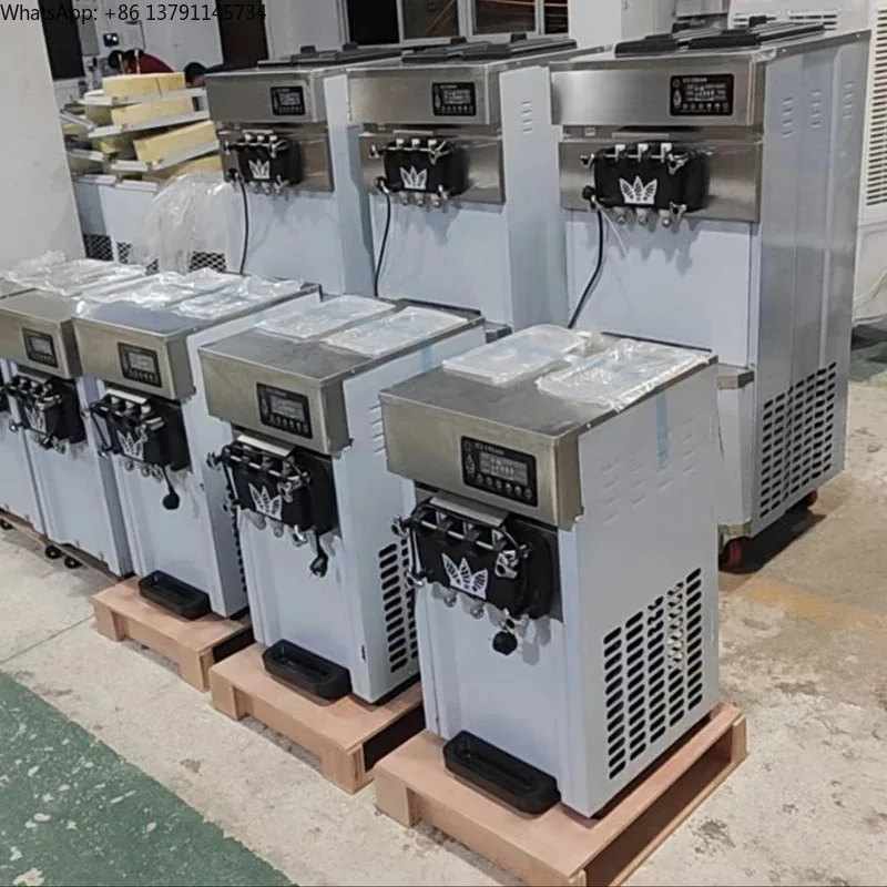 

22-28L/H High Quality Soft Serve Ice Cream Machine Electric Digital Display Ice Cream Makers Tricolor Ice Cream Vending Machine