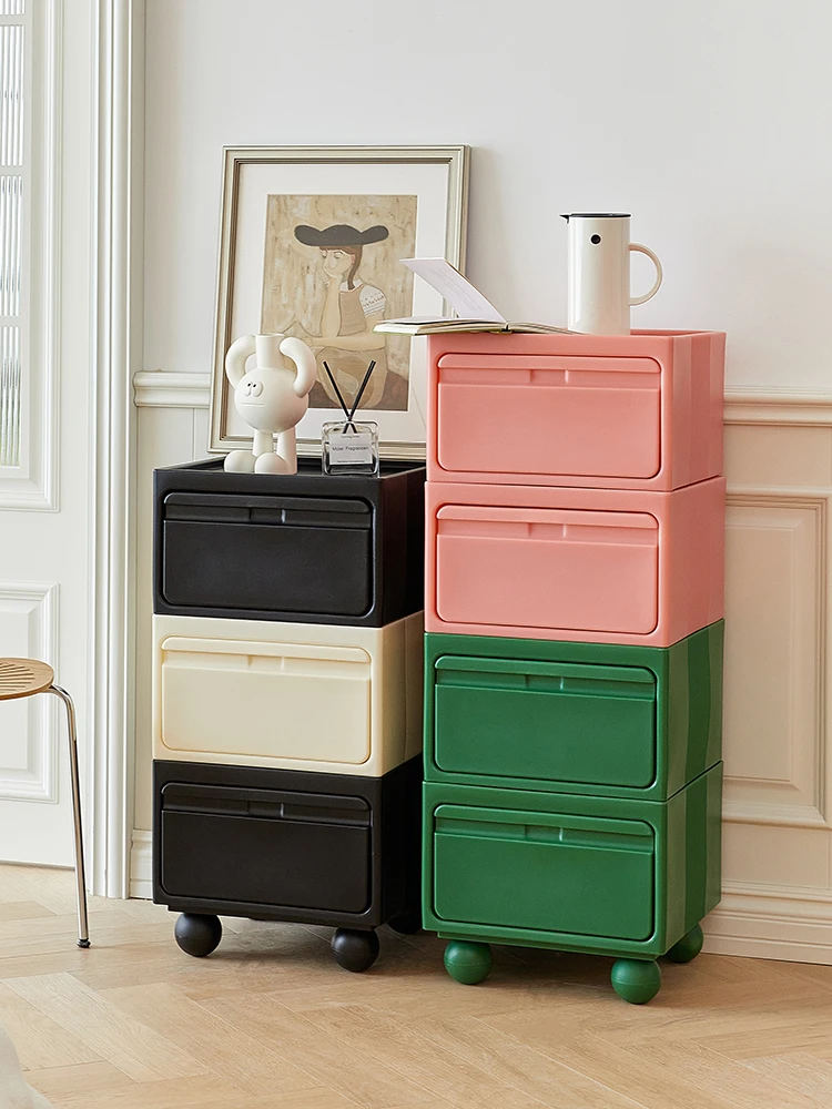 

Household Color Multifunctional Storage Cabinet Household Mini Bedside Table Storage Food Cabinet