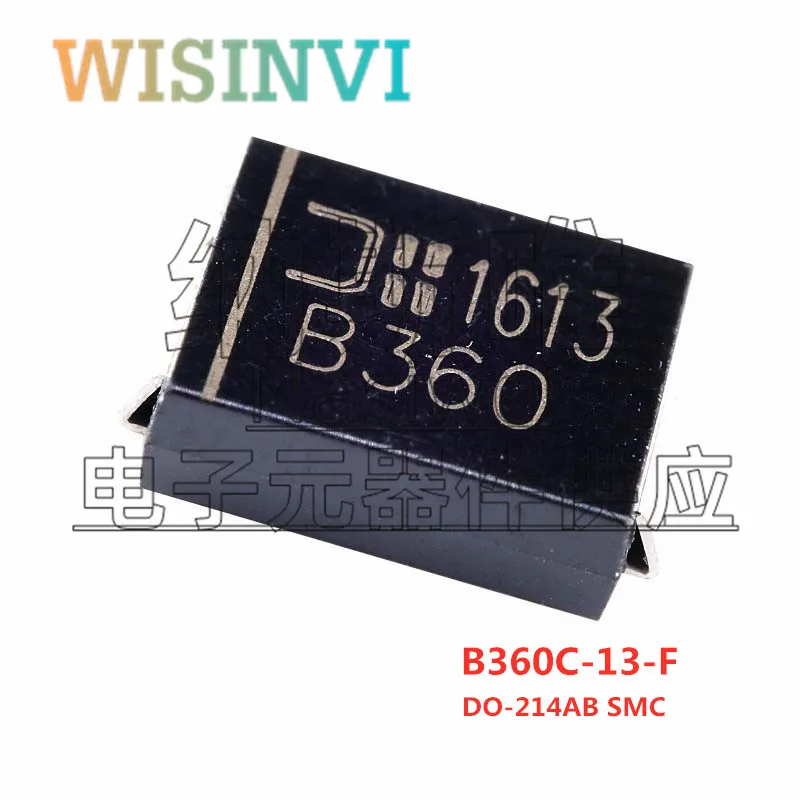 20-50PCS B360C-13-F B360C 60V3A  B340C-7-F B340C SMC 40V3A B330C-13-F B330C SMC 30V3A B320C-13-F B320C 20V3A DO-214AB SMC