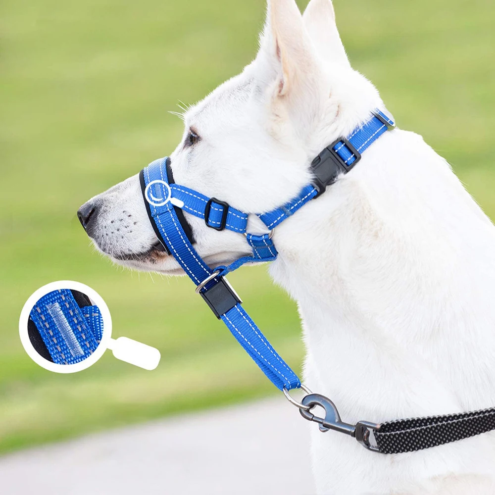 1PC Dog Muzzle Adjustable Pet Traction Suit Training With Pet Supplies Bite Mask