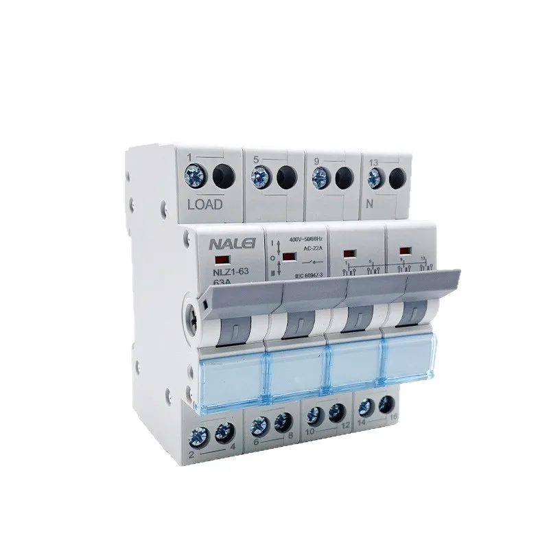 DIN Rail Mount Mini Manual Transfer Switch MTS NLZ1-63, 1P/2P/3P/4P, 63A 100A 125A