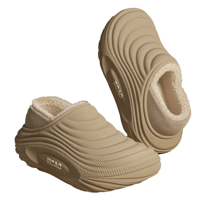 شتاء دافئ وعدم الانزلاق زوجين القطن سحب حقيبة رئيس مقاوم للماء نعال من القطن المنزل أحذية قطنية الرجال والنساء 2025 جديد