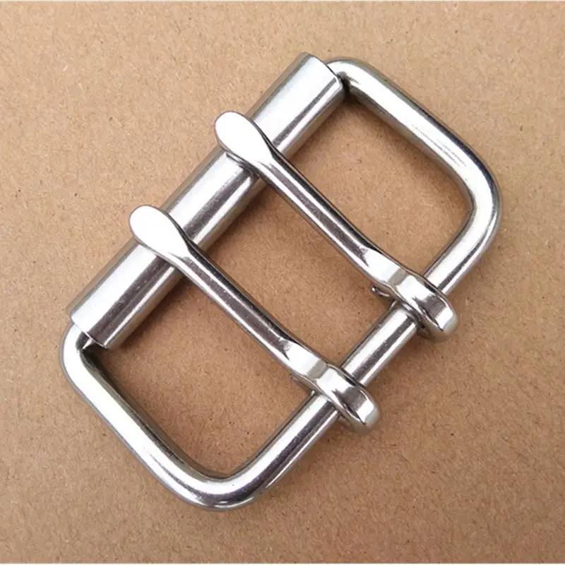 Stainless Steel Weightlifting Belt Buckle 60mm Waistband Roller Buckle Double Pin Bag Buckle  52mm 102mm Inner Width