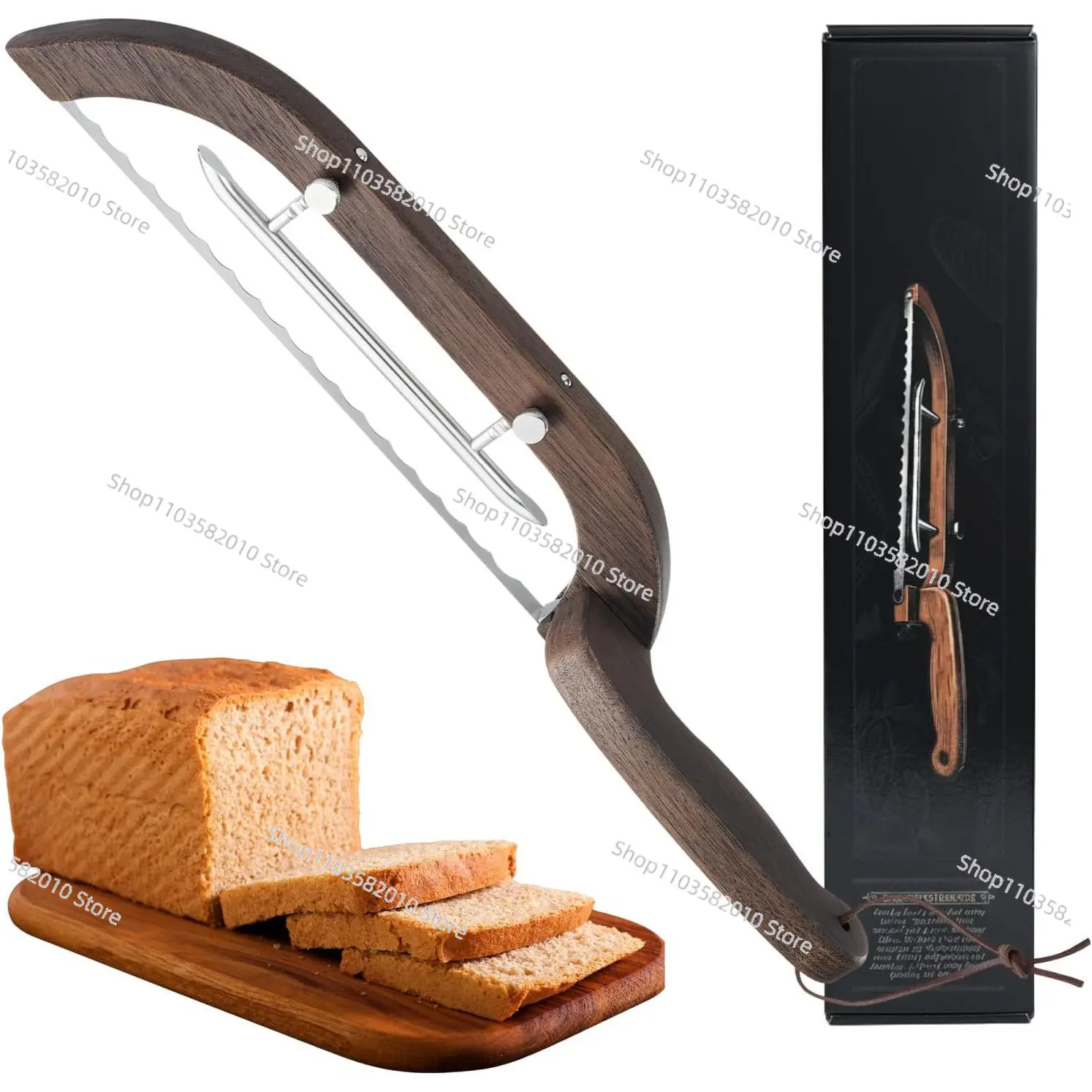 

Adjustable bread slicer, suitable for homemade bread, sourdough bread knife