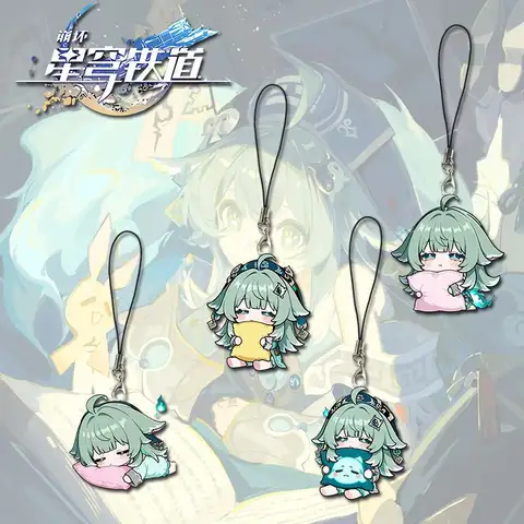 4PCS Anime Honkai: Star Rail HuoHuo Phone Strap Keychain Key Chain Phone chain Backpack pendant Student Gift
