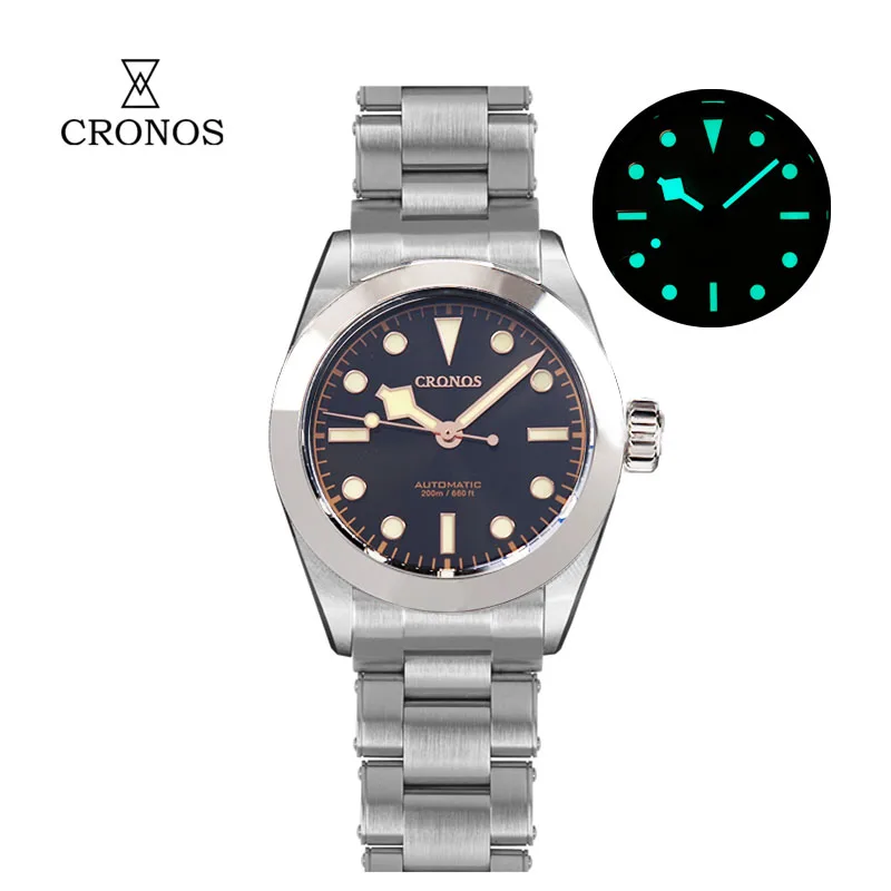 

Cronos Men Dive Watch BB39 PT5000 SW200 Automatic Mechanical Watch Sapphire BGW-9 Luminous 200m Waterproof Diving Wristwatch