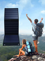 60W Solar Charging Pack - Monocrystalline Silicon Photovoltaic Folding Pack, Multi-functional Portable Solar Charger