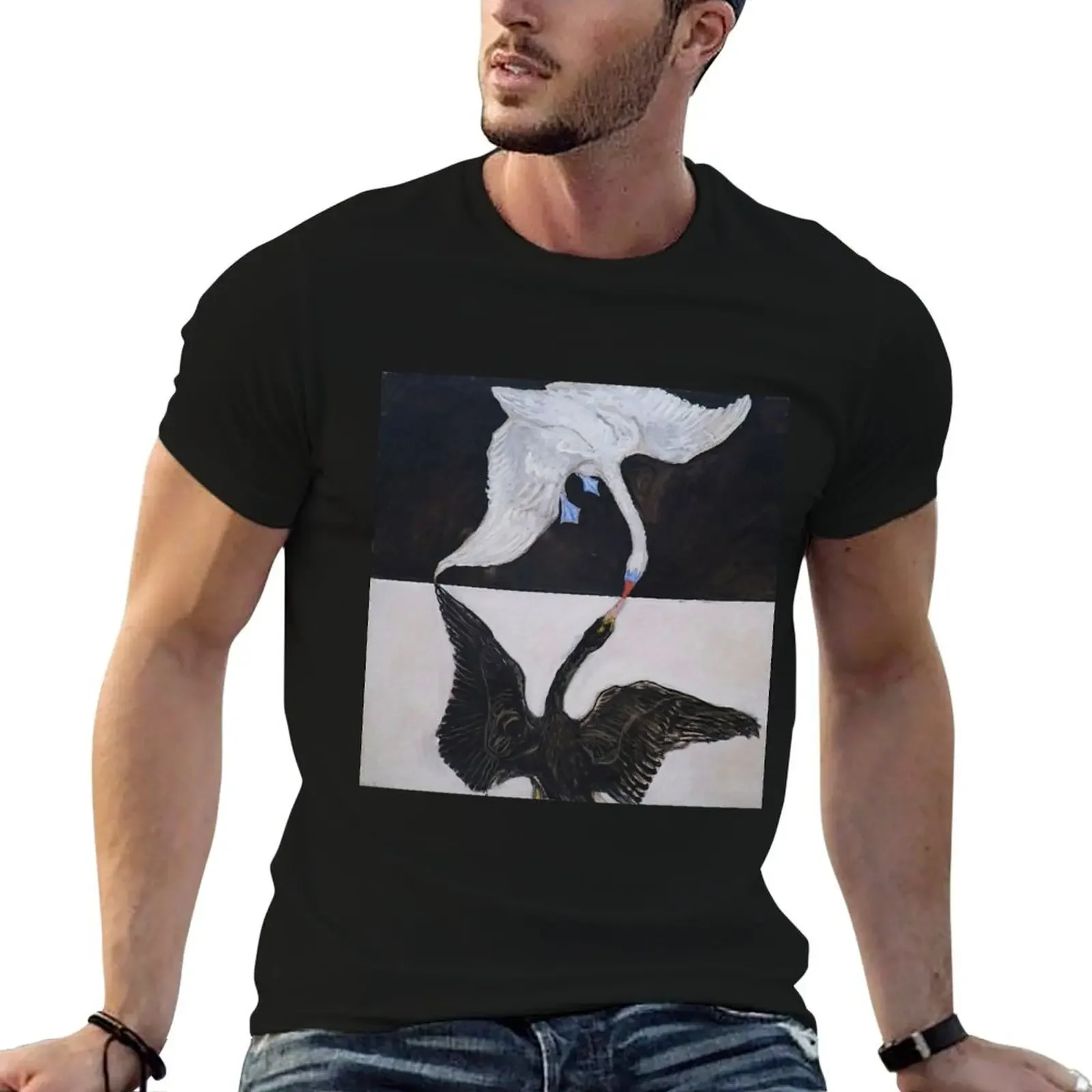 Hilma af Klint The Swan, No.1, Group IX-SUW T-Shirt sports fans anime summer top t shirts for men pack