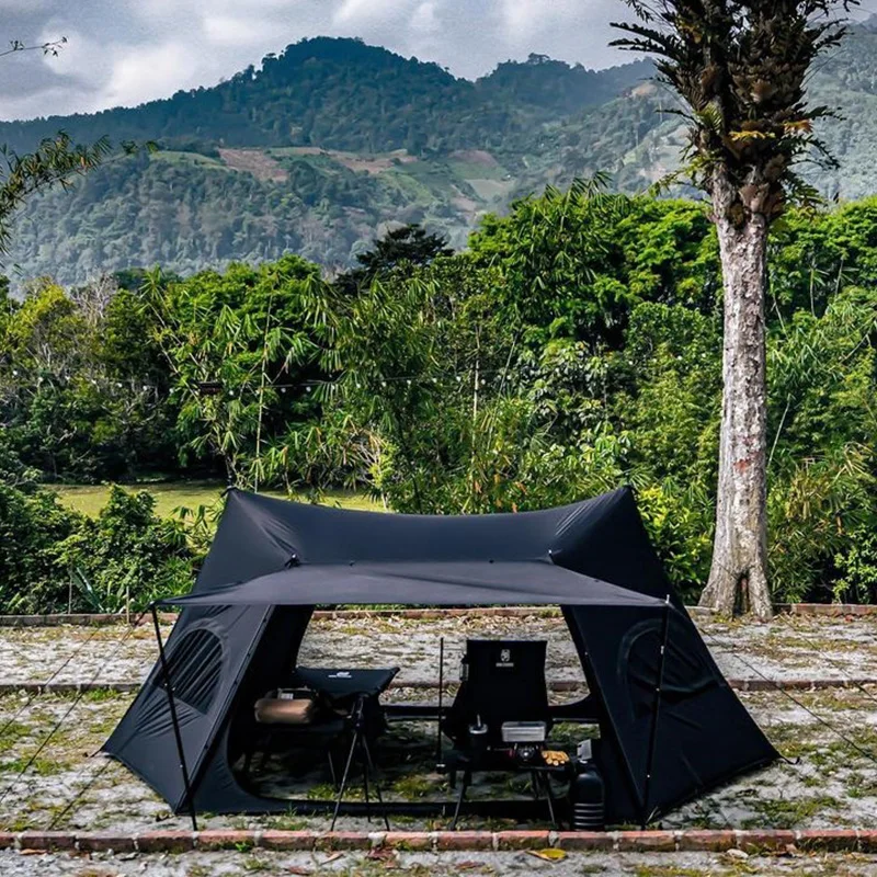 OneTigris Solo Homestead NEBULA Camping Tent Black Tigris Series SOLO Backpacking Shelter for Bushcrafters & Survivalists Hiking