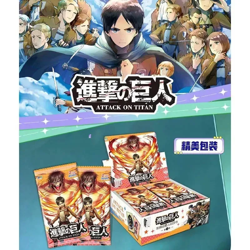 Original Card Culture Attack on Titan Card Eren Mikasa Armin Trading Final Battle Collectible Card Toys Gifts Birthday Gift