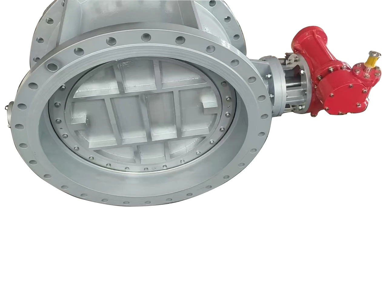 DN800 علبة التروس شفة الثلاثي غريب الأطوار زبدة يطير صمامات EPDM لينة ختم WCB مزدوجة إزاحة غريب الأطوار شفة زبدة يطير صمام #4