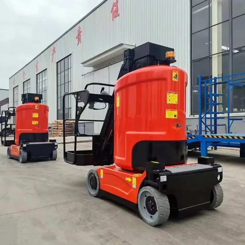9.2m Height Small Electric Work Platform Vertical Mast Lift Nacelle Lifts With Rotary Jib For Narrow Spaces