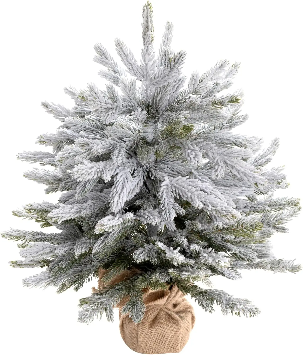 

Мини-снежная рождественская елка 22 фута с основанием из мешковины для настольного праздничного декора