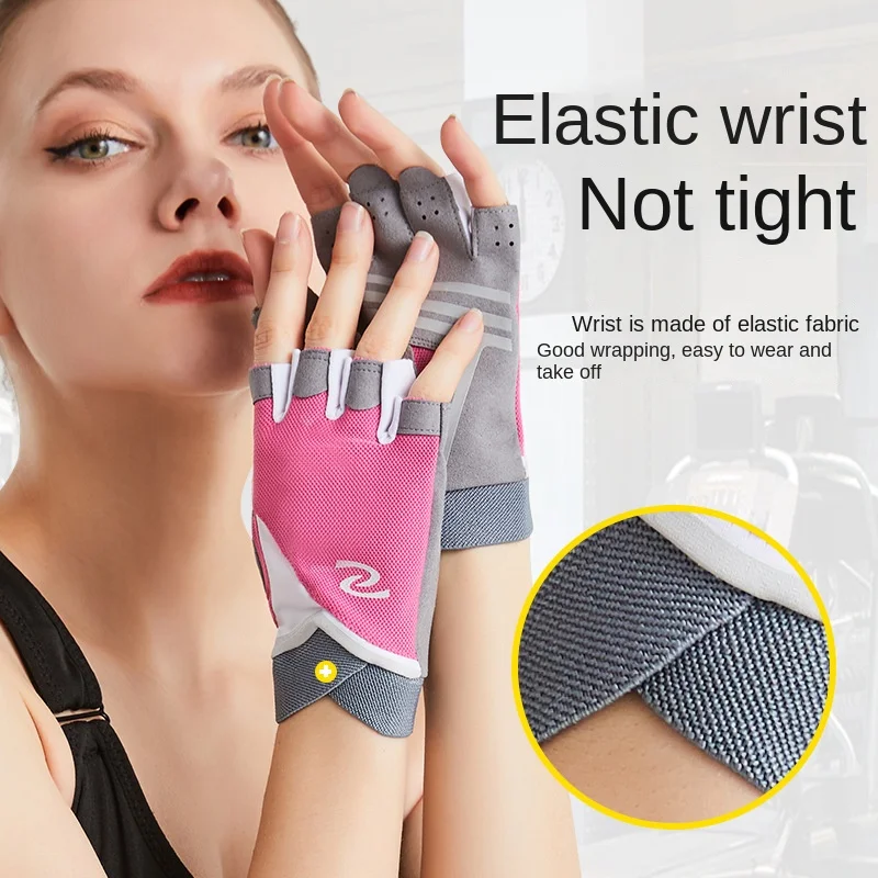 Gym Gloves Women Weight Lifting Cycling Crossfit Workout Fitness Gloves Breathable Bodybuilding Half Finger Hand Protecto