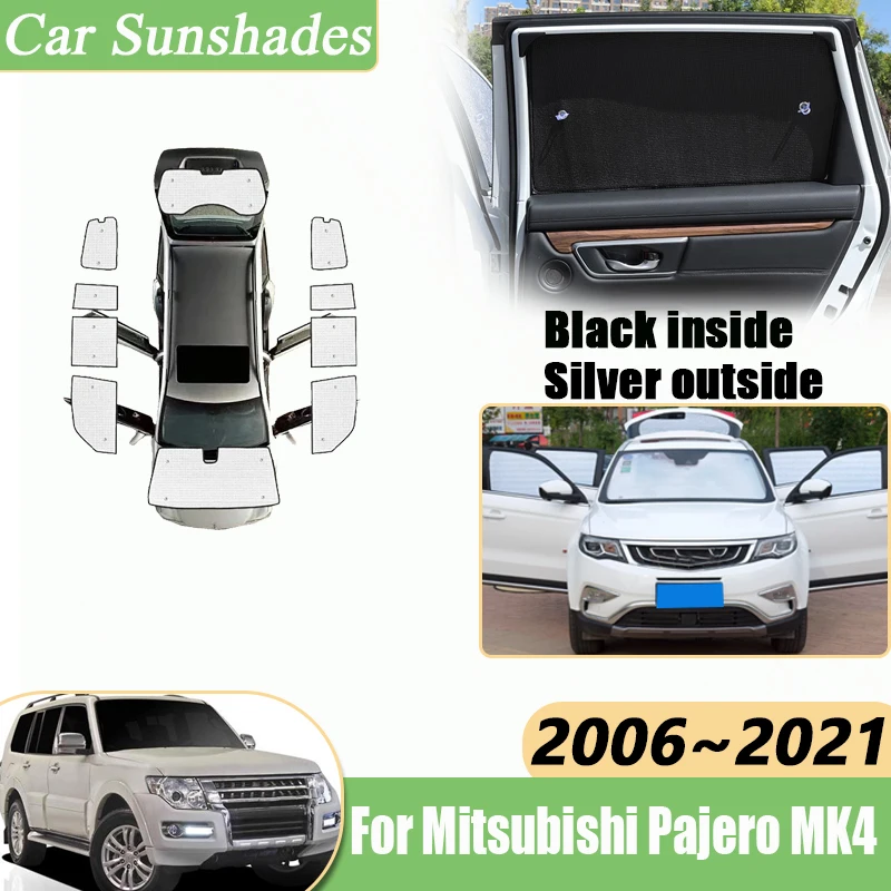 

Car Sunshade For Mitsubishi Pajero MK4 V80 V93 2006~2021 Full Coverage Visor Heat insulation Windshield Curtain Auto Accessories