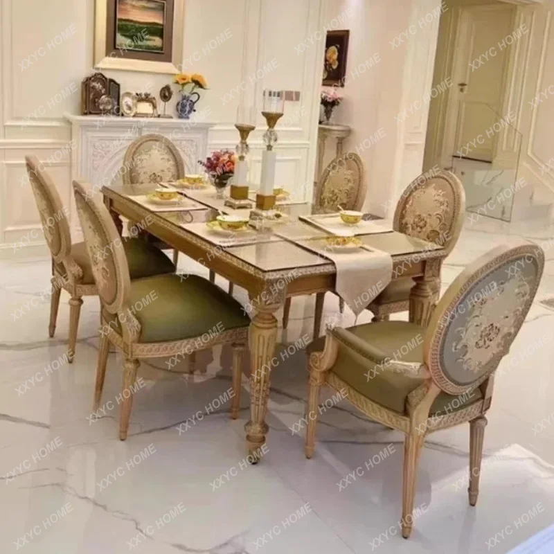 Party =Wooden Dining Table Design Big = Natural Modern Dining Table Chairs Kitchen Luxury Mesa Comedor Furniture