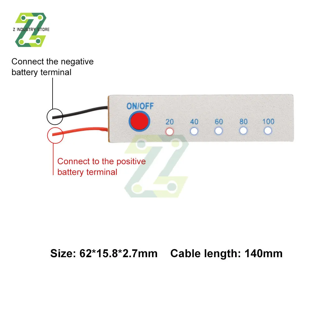 4S 1S 3S 3,7/7,4/12,6/16,8 V Wskaźnik pojemności baterii litowej Wyświetlacz mocy akumulatora Tester Li-po Li-ion Pack LED