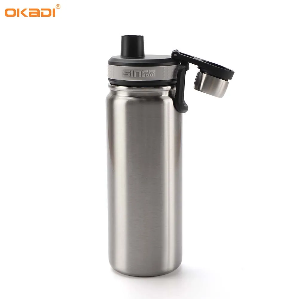 

650ML Vacuum Thermos Double Wall 304 Stainless Steel Sports Water Bottle Leakproof Lid