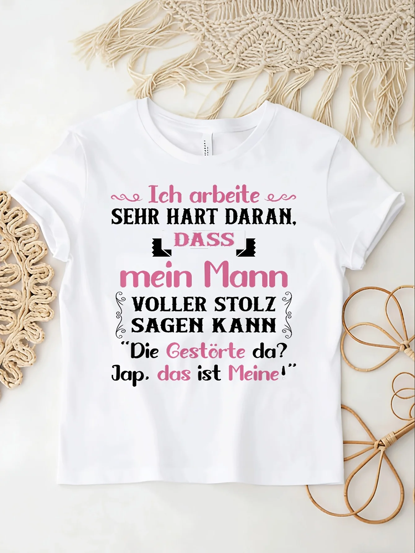 I Work Very Hard to Make My Husband Full of Pride for men women Unisex All Season Funny  180G  Unisex All T-Shirt