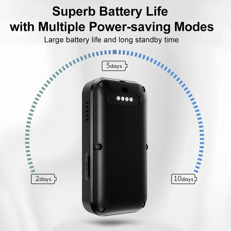 Portable GPS Tracker with SOS Button Waterproof Multi-precision Positioning 4G Anti-lost GPS Locator for Elderly and Children