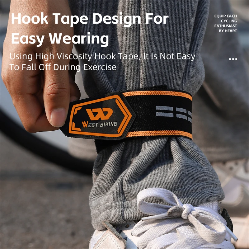 WEST BIKING Bike Pants Strap Bicycle Cycling Pants Cuff Band Reflective Wrist Ankle Bands for Outdoor Sports Trouser Leg Straps