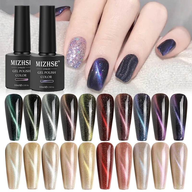 

MIZHSE 10/7ml Cat Eye Gel Polish UV Gel Nail Polish Soak Off LED Enamel Cat Magnetic Gel Nail Polish Nails Lacquer Varnishes Art