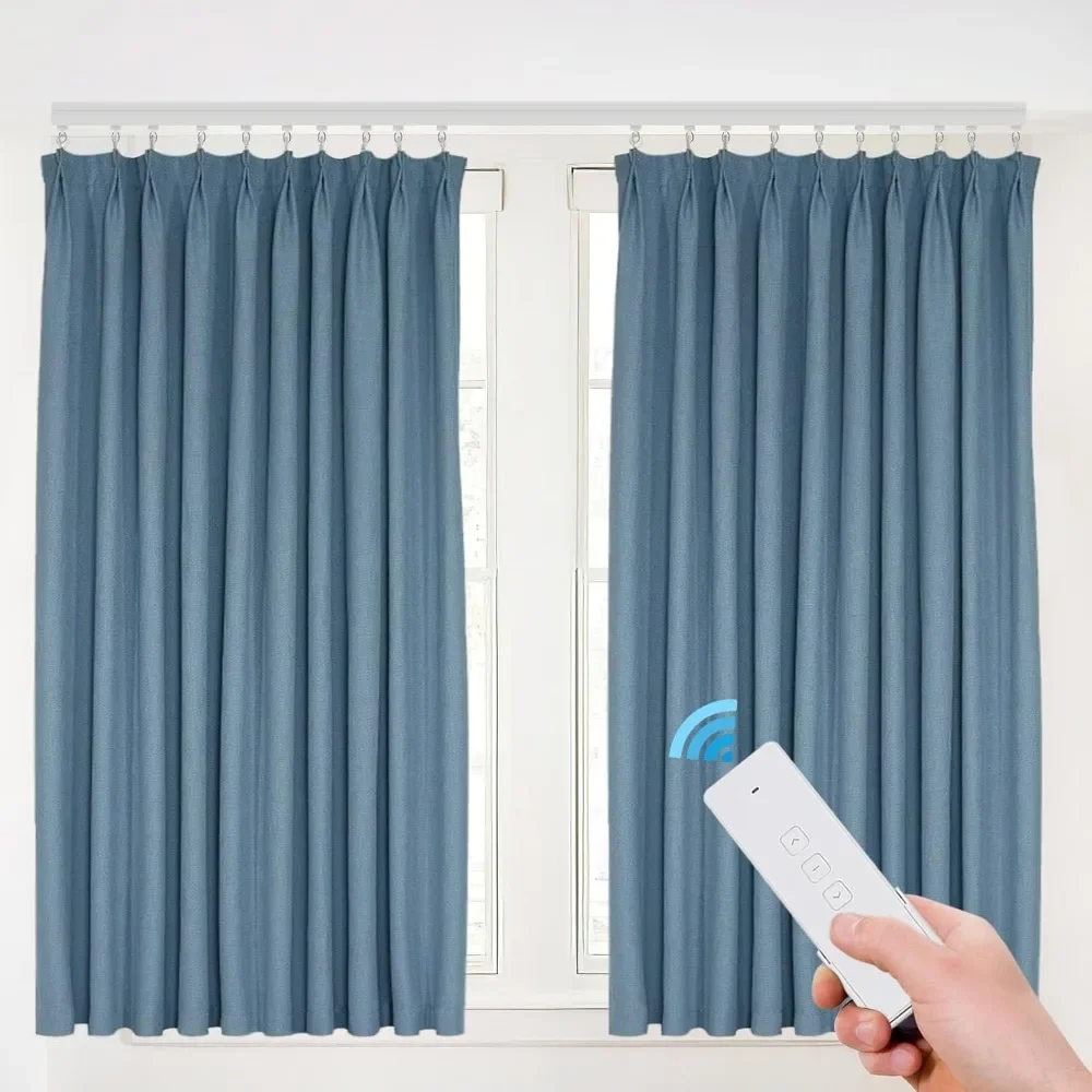 

Electric Motorized Curtain Rail Track with Remote Control, Smart Curtains System Smartphone App Control Applicable for Alexa,