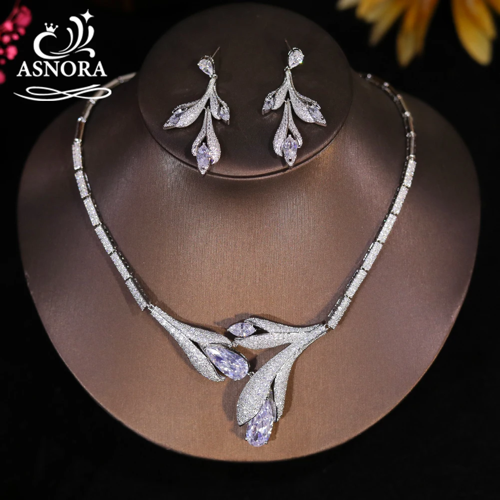 cubic zircon bridal jewelry conjunto para mulheres colar na moda conjuntos de brinco declaracao tulipas florais completo dubai casamento pcs 01