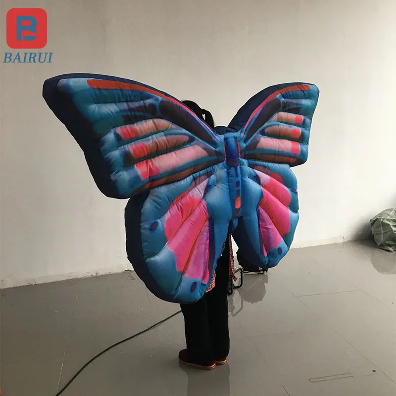 

Inflatable colorful butterfly wings model insect themed parade nightclub holiday party props in butterfly costumes