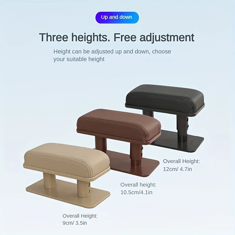 Car Elbow Rest, Car Armrest Cushion, Left And Right Elbow Rest,  Booster Cushion Center Armrest Box Armrest, Adjustable Height