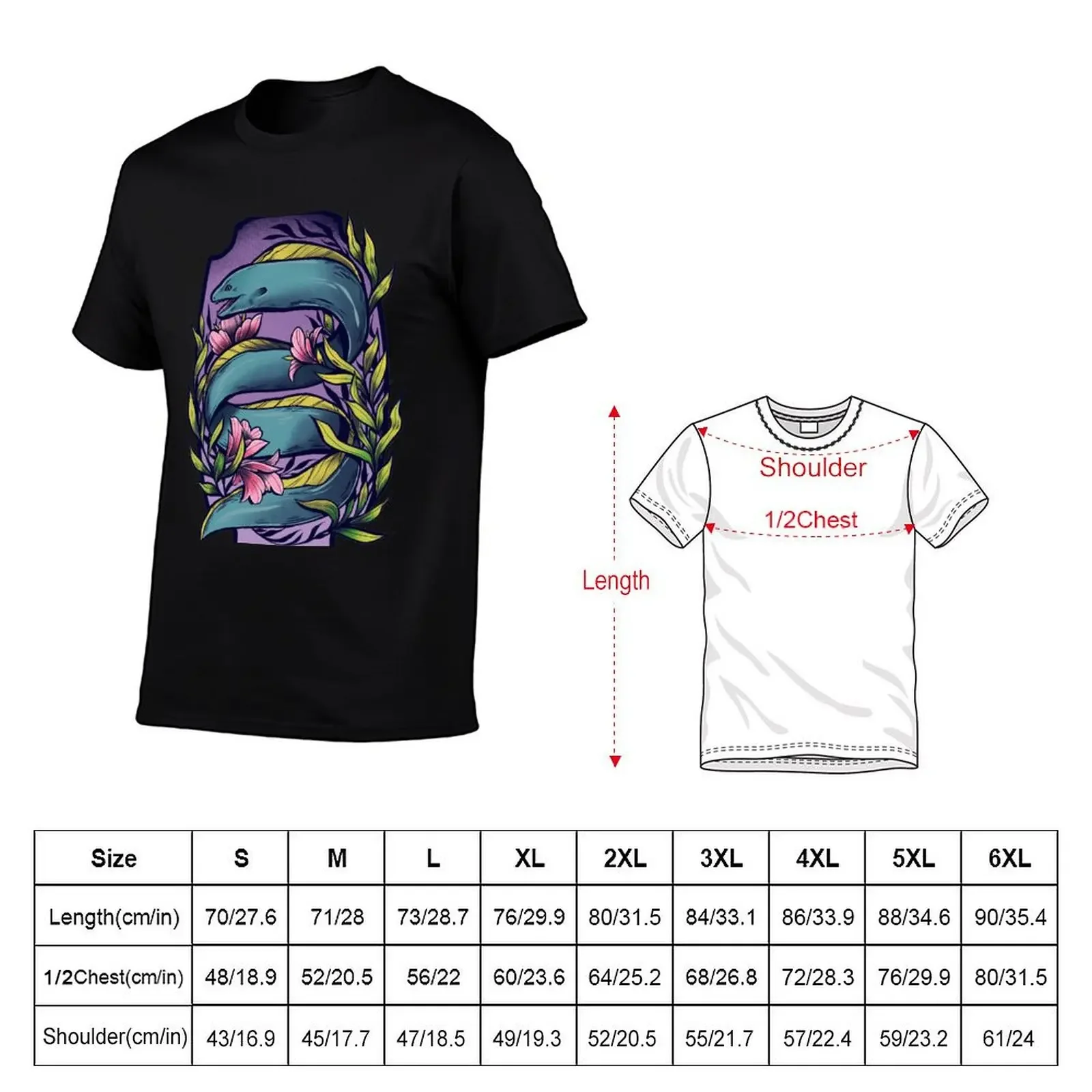 Moray Eel T-Shirt man clothes summer top big and tall t shirts for men