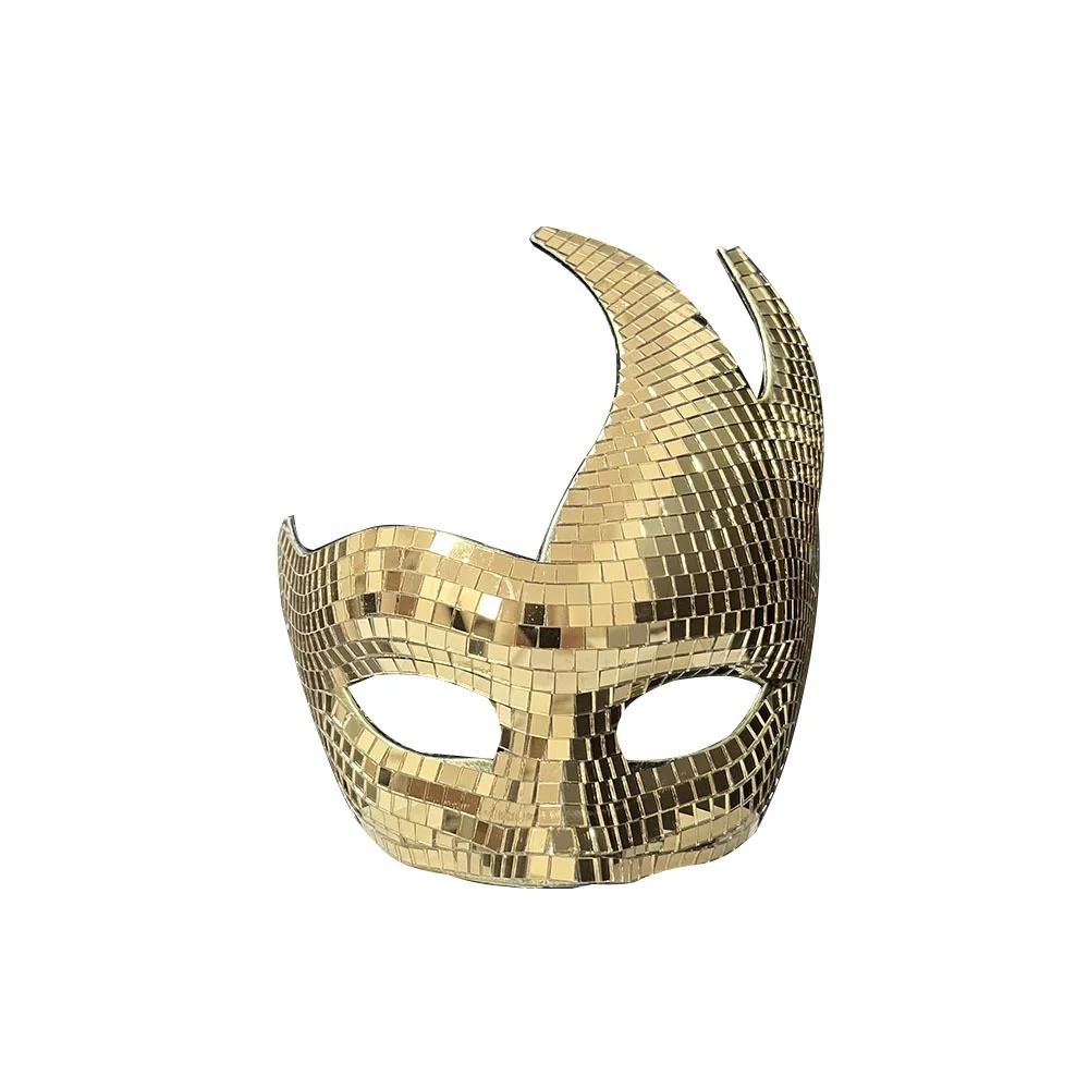 Silberne Stierhorn-Maske für Frauen, Halloween-Party, Maskerade-Kostüm, Pailletten-Bühnen-Performance-Gesichtsmaske, Karneval, Club, Foto-Requisite – Detail 4