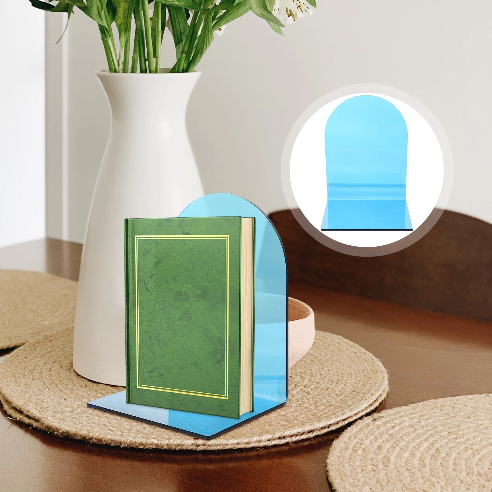 

2 Pcs Display Stand Bookends Office Desk Bookshelf Easel Acrylic Easels for Holder