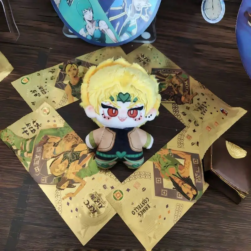 Boneca de pelúcia de algodão de 10 cm Anime JOJO Dio Brando - Presente surpresa perfeito para crianças amigos ou pingente de mochila