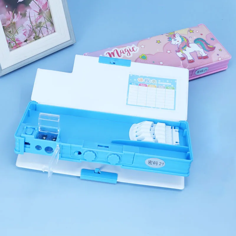 School pencil cases trousse scolaire Multifunctional Stationery Deformed Storage Box Pencil Box Kids Comes with pencil sharpener