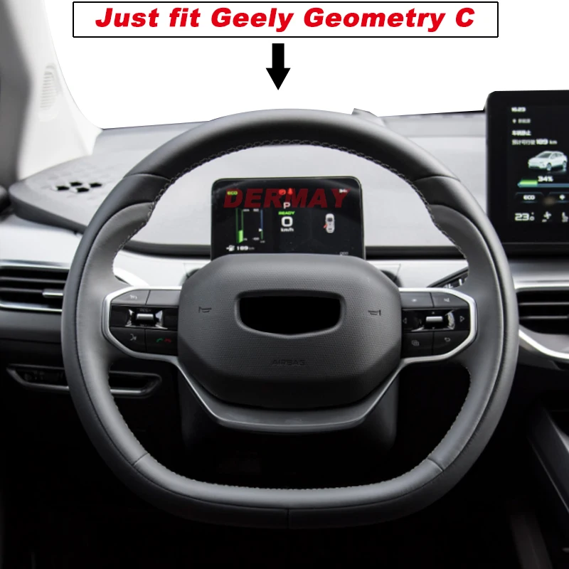 for Geely Geometry C 2020 2021 2022 2023 Car Steering Wheel Cover PU Leather Non-slip Auto Accessories Interior Fast Shipping