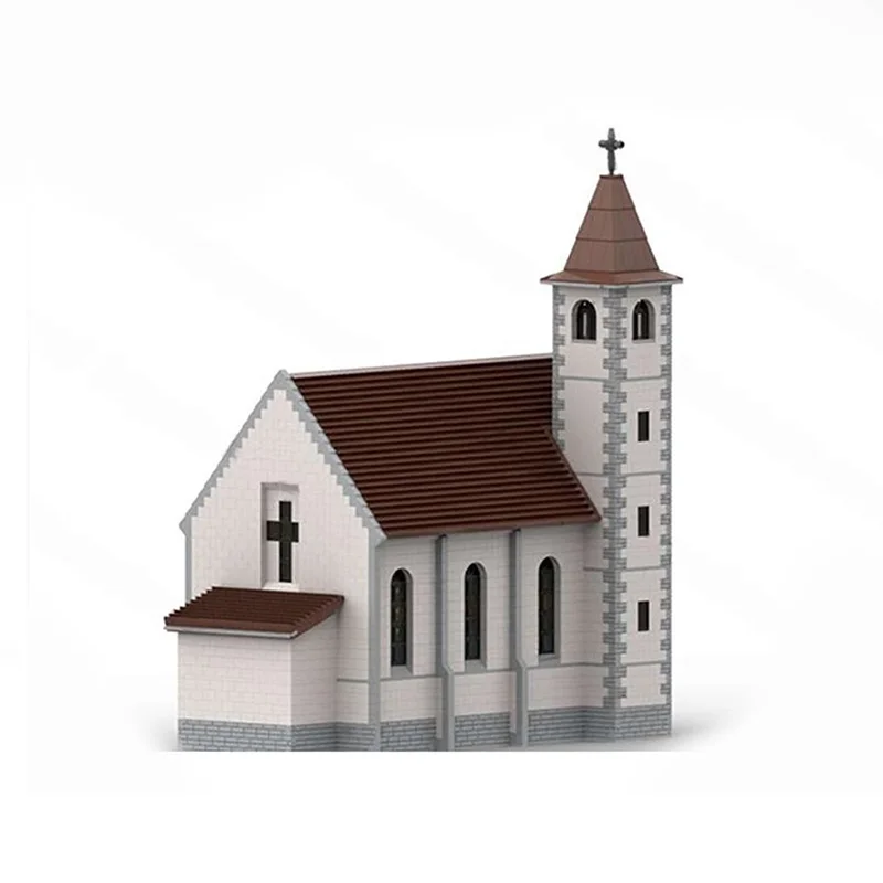 7517 Uds. MOC Iglesia modelo modular bloques de construcción arquitectura montar juguetes DIY Idea creativa regalos de navidad cumpleaños para niños