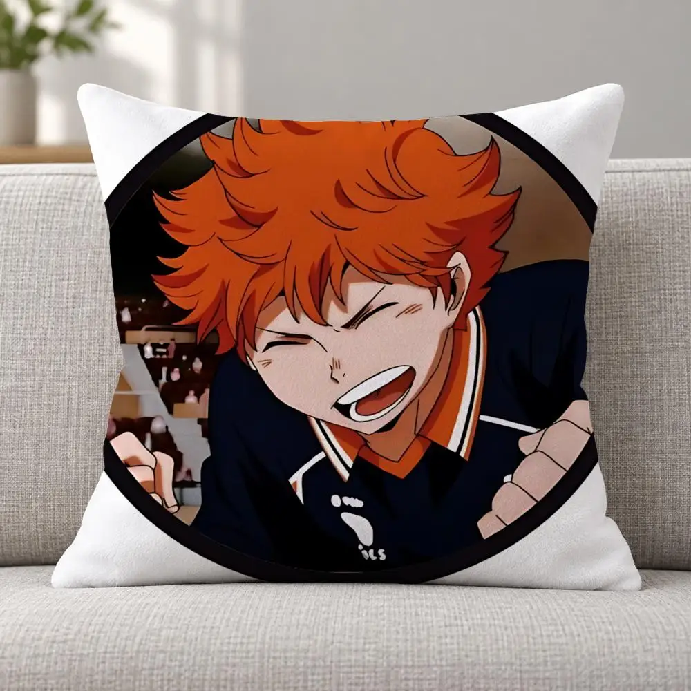 Anime Volleyball S-Shoyo Hinata Cushion Cover Soft Plush Decorative Sofa Bedroom Living Room Car Dorm Home Decor Gift