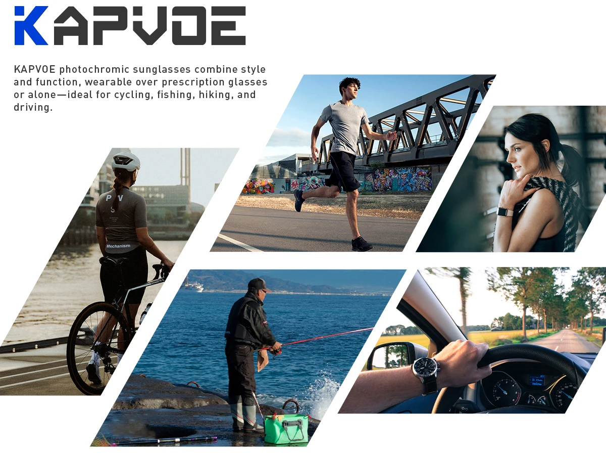 KAPVOE Neue Fitover Sonnenbrille UV400 Schutz Über Brille Träger Übergroße Quadratische Brille Männer Frauen Radfahren Laufen Gläser – Detail 20