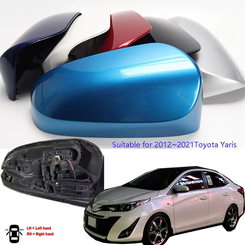 Akcesoria samochodowe do Toyoty Yaris 2012 ~ 2021 Osłona lusterka wstecznego Obudowa lusterka wstecznego Obudowa lusterka