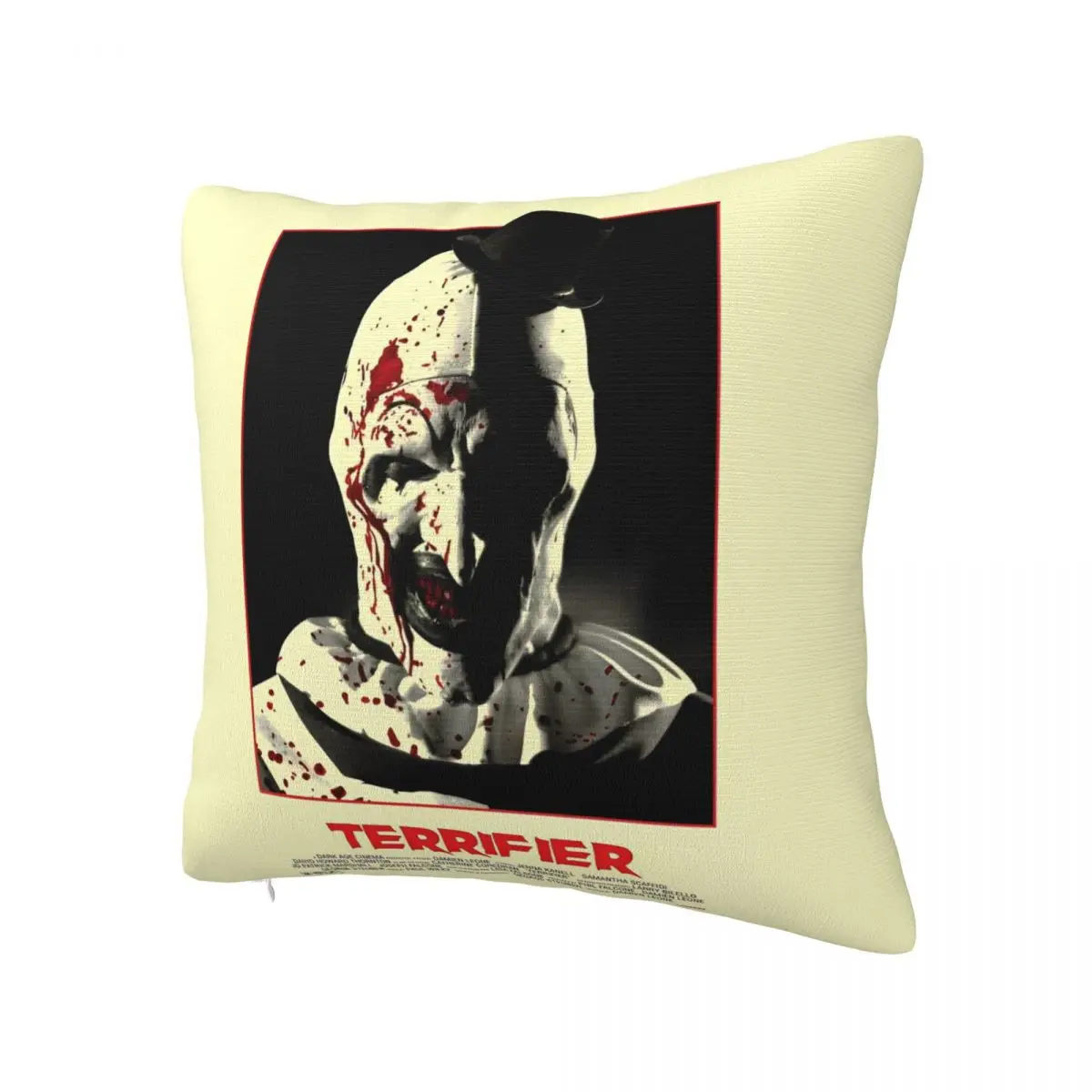 Terrifier Horror Clown Pillowcase Double-sided Printing Cushion Cover Decorative Throw Pillow Case Cover Bed Zipper 40*40cm