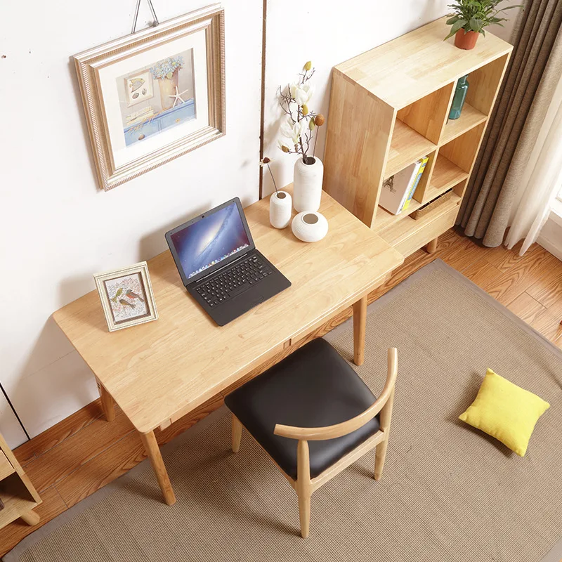 Solid wood desk simple home computer desk bedroom student writing desk modern Nordic