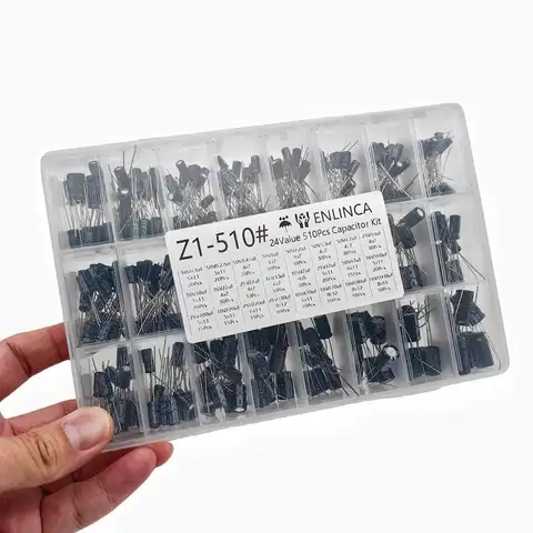 510PCS Aluminum Electrolytic Capacitors Kit ENLINCA