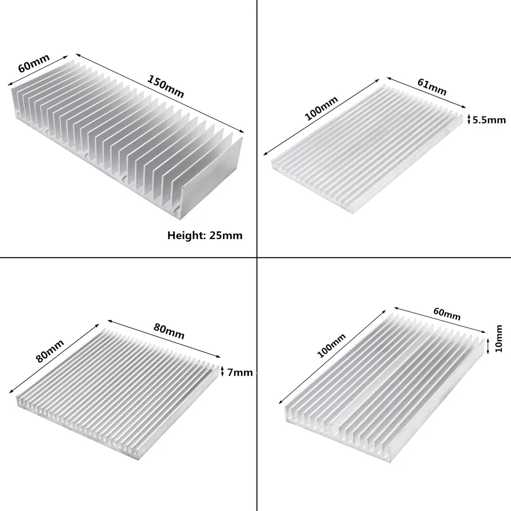 

Radiator Aluminum Heatsink Extruded Heat sink for LED Electronic CHIP Heat Dissipation Cooling Cooler