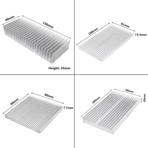 Aluminum LED Heatsink 150x60x25mm cooltex